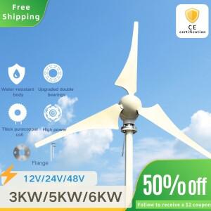 풍력 터빈 발전기 대체 에너지 완전한 가정용 저장 시스템 키트, 태양 12V, 6000W, 5KW