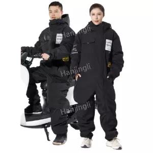 배달라이더 전신 방풍보온 우 고성능 일체형 전동스쿠터 작업복 오토바이 라이딩복 겨울방한