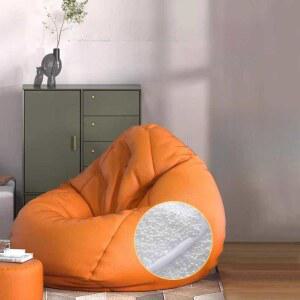 빈백 쇼파 릴렉스 휴식 100 1인용 110cm x 풋스툴 제품 의자 옐로우 원룸형 낮잠