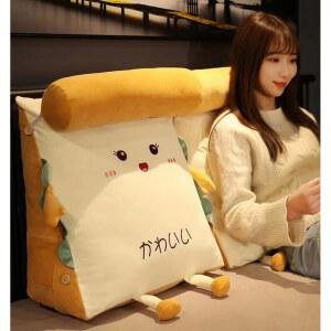 빵 식빵 침대 등받이 쿠션 베개 삼각