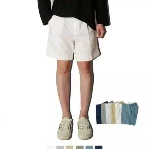 밴딩바지 밴딩 5부바지 면바지 핀턱 버뮤다반바지 버_19943675_667501