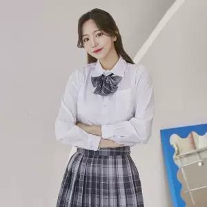 교복몰 심플 포켓 긴팔 블라우스 셔츠 학생