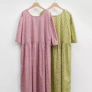 여성큰옷 플라워 원피스 나염 루즈 의류 빅사이즈미시_19914232_667501