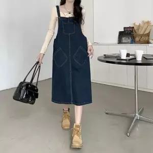 청치마 멜빵원피스 데일리 멜빵 1P 데님 포켓멜빵원피_19911812_667501