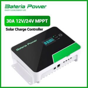 30A MPPT 태양광 충전 컨트롤러 12V/24V/자동, 배터리 최대 PV 900W 100Voc DC 내장형 BT 앱