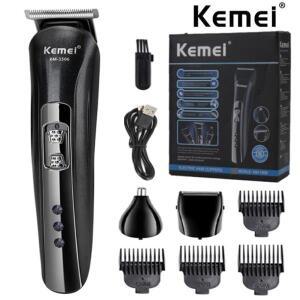 Kemei KM-1506 다기능 USB 충전식 헤어 클리퍼, 전기 면도기, 수염