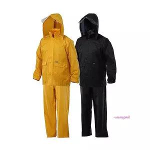 투피스형우비 다회용 후드 탈부착 제비표 우의 휴대용 광어른 레인코트형ghi645