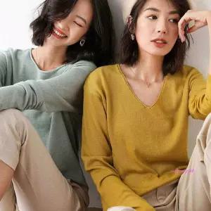 여성브이넥니트 가디건 가을 여자 스웨터 티셔츠 카디건 반팔티klm919