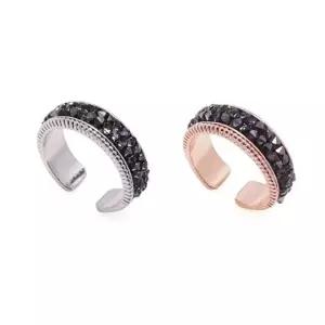 악세사리반지 블랙 오스트리아 크리스탈 프리사이즈 반지 R094