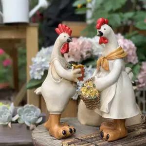 닭인형 장식품 인테리어 동물 소품 정원 모형 장식