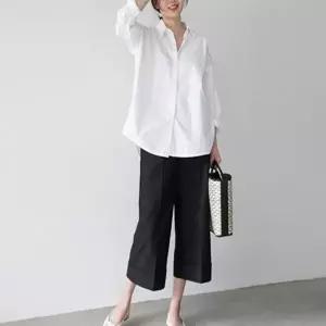 F19112 루즈핏 기본스타일 원피스셔츠 롱 화이트셔츠_19912162_667501