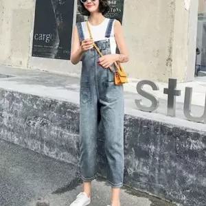 여성 봄 가을 데님 캐주얼 멜빵 청바지 점프수트 바지_19948046_667501