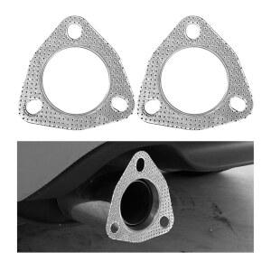NYTKL 2PCS 배기 개스킷, 2.5인치 3볼트 고온 플랜지 머플러 촉매 변환기용 다기능 헤더 개스킷 교체, 자동차 액세서리