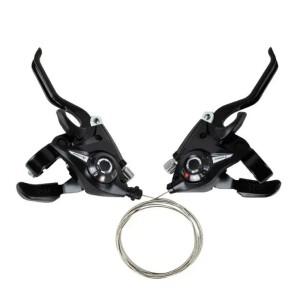 자전거 변속기 3x7 21 속도 스위치 MTB 시프터 레버 브레이크 (시프트 케이블 포함) 트레킹 용 사이클링 디