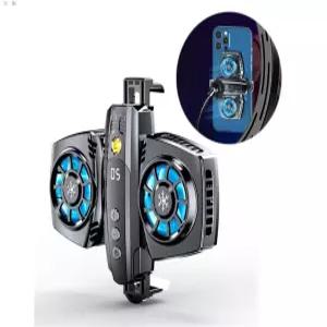 틱톡 라이브 스트리밍 모바일 게임용 휴대폰 쿨러.맞춤형 RGB 조명 LED 온도 디스플레이 듀얼 코어 쿨러를