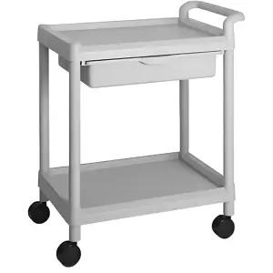 한의원 처치실 약품서랍 ABS 2단 드레싱카트 트롤리 이동선반 병동간호사 위생사 웨건