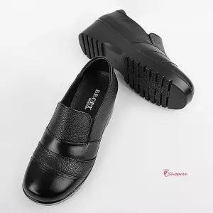 여성가죽슬립온 편한 엄마 여자 통굽 단화 운동화qrs744