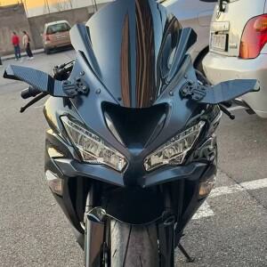 가와사키 ZX-6R ZX 6R 범용 바이크 오토바이 조정  사이드 윙 스포일러 페어링(백미러 포함)