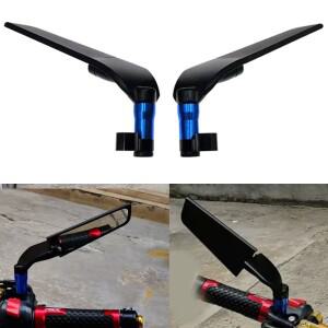 바이크 오토바이 범용 수정 회전 고정 바람 날개 백미러, 10mm 8mm 나사