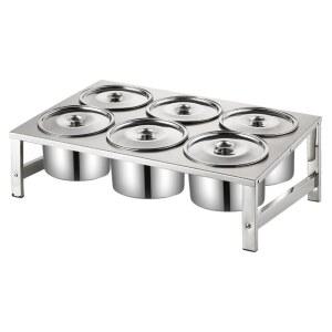 주방 양념통 바트 304탱크 스텐 반찬통 뷔페 3칸 16호 단층 단일행2구 숟2 용기 뚜껑