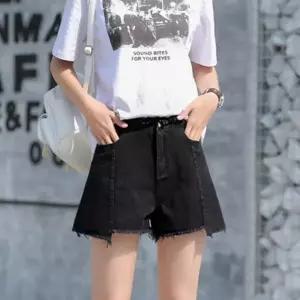 패션 데일리 블랙 컷팅 화이트 숏팬츠 반바지 핫팬츠_20174920_667501