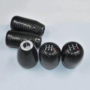 레이싱 실제 탄소 섬유 기어 시프트 노브 노브 자동 기어를 기어로 변환하기 위한 5th 6th 속도 핸들 노브