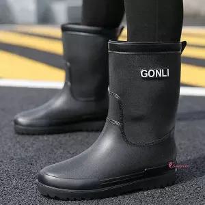 남성레인 중목 비오는날 남자 캠핑 다용도장화 작업용 비장화 장마철신발 성인 슈즈 고무 방수 패션uvw