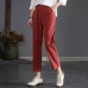 여자 캐주얼 엄마 외출 룩 밴딩 면 바지 팬츠 코디_20134217_667501