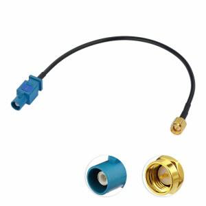 빙푸 파크라 Z 남성용 차량용 안테나 어댑터 케이블 30cm 12인치 카 스테레오 안드로이드 헤드 유닛 GPS 내비게이션 FM 라디오 시리우스 XM 위성 4G LTE TEL 텔레매틱스 블루투스 모듈