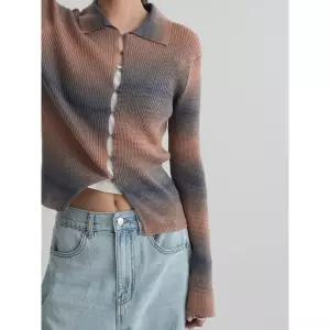 에잇세컨즈 그라데이션 칼라카디건 - 브라운 1108127