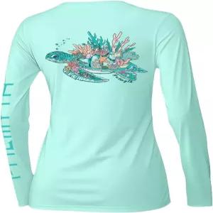 여성용 팔미스 낚시 셔츠 UPF 50+ 자외선 차단 긴팔 티셔츠