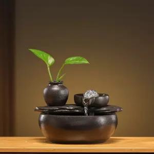 소형 실내 분수대 미니 인공폭포 인테리어 재물운 탁상용