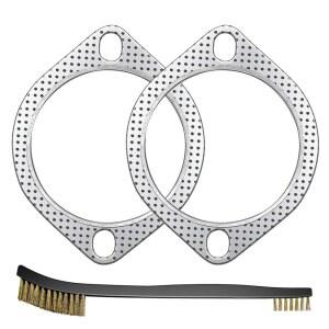 스트롱튬 3.5인치 89mm 배기 파이프 플랜지 개스킷 2볼트 머플러 매니폴드 컬렉터용 흑연 고온 / 파이어 링 2개