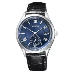 시티즌 컬렉션 솔라 에코 드라이브 남성 가죽 손목 시계