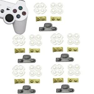플레이스테이션 3용 실리콘 전도성 고무 패드 교체용 듀얼쇼크 PS3 컨트롤러 부품 5종 세트 키패드 수리 키트(PS3)