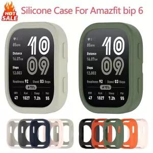 Amazfit Bip 6 용 부드러운 실리콘 케이스 smartwatch 액세서리 bip6 중공 보호 쉘 스크래치 범퍼 커버