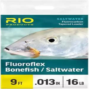 RIO 제품 플루오로플렉스 본피쉬 테이퍼드 리더 - 소금물 종을 위한 100 플루오로카본 플라이 낚시