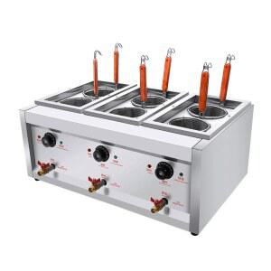 해면기 2구 식당 경제형 삶기 밸브 온면기 전기 마라탕 2구 4L 면탕기 탕면기