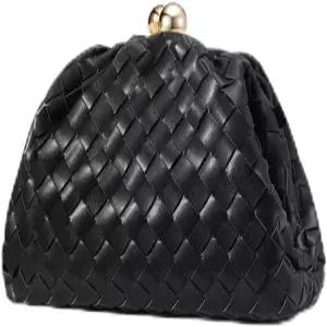 여성 저녁 결혼식 공식 행사를 위한 천리 드레시 우븐 클러치 지갑 여성용 크로스바디 숄더 핸드백 덤프