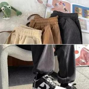 코듀로이 여성 윈터 발목 기모팬츠 따뜻 스트링 허리_20174799_667501