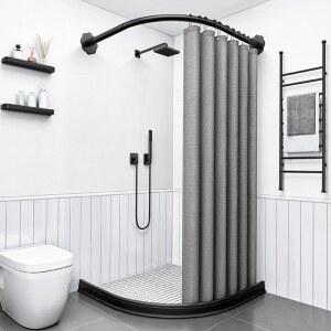 가리개 욕실 칸막이 욕조 코너형 커텐 가림막 방수포 곡선 목욕 부스 화장실 ㄱ자샤워커튼