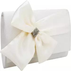 신부 결혼식 파티를 위한 여성 이브닝백 포멀 빈티지 새틴 핸드백을 YYW 보우 클러치 지갑