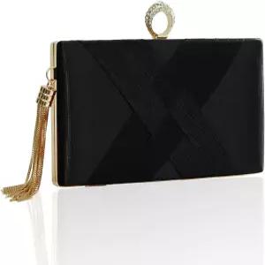 여성 태슬 이브닝 클러치백 스파클리 다이아몬드 크로스바디 숄더백 결혼식 밤 외출 파티용 클러치 지갑