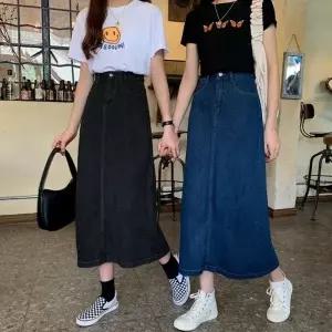여성 롱 데님스커트 청스커트 롱치마 청치마 데님치마_19956884_667501