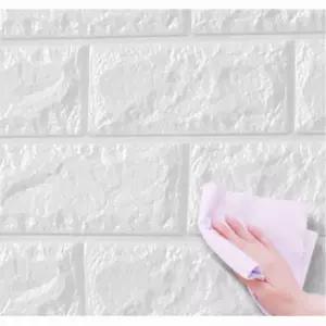 셀프 인테리어 벽돌 블럭 단열 시트지 2.5M 방수 베란다 합지벽지 열반사 방습시트
