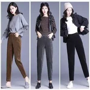 여자 융털 골덴 허리밴딩 방한 팬츠_20135511_667501