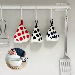 냄비장갑 도트 고깔 냄비 손잡이 장갑 Rtb6+2jyn