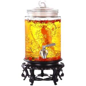 유리 술병 밀폐형 두꺼운 가정용 술단지 인삼주 담금 항아리 보관병