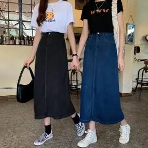 여성 롱 데님치마 청치마 데님스커트 롱치마 청스커트_19958476_667501