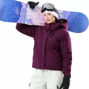 카멜 크라운 여성 겨울 코트 후드 스키 재킷 따뜻한 플리스 방수 스노보드 방풍 윈드브레이커